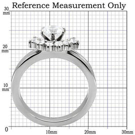 TK105 - High polished (no plating) Stainless Steel Ring with AAA Grade