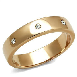 TK3107 - IP Rose Gold(Ion Plating) Stainless Steel Ring with Top Grade