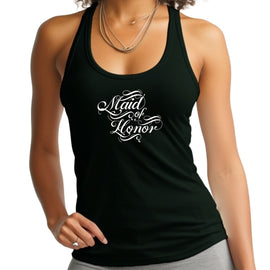 Womens Tank Top Fitness T-shirt Maid Of Honor, Wedding Bridal Party