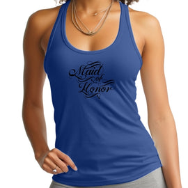 Womens Tank Top Fitness T-shirt Maid Of Honor, Wedding Bridal Party