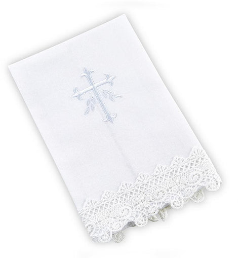 Fleur De-Lis Cross Baptismal Towel